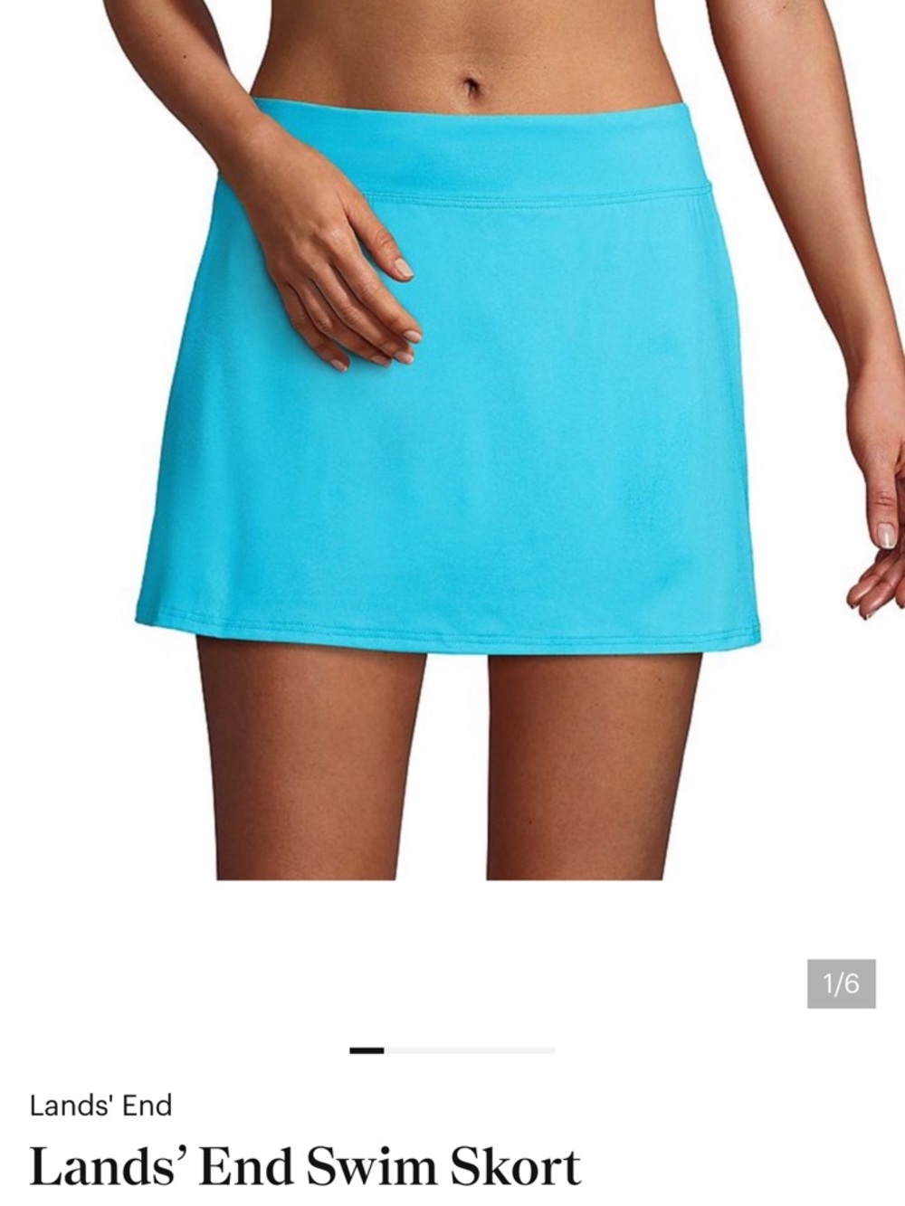 Lands' End Turquoise Swim Skort sz 16